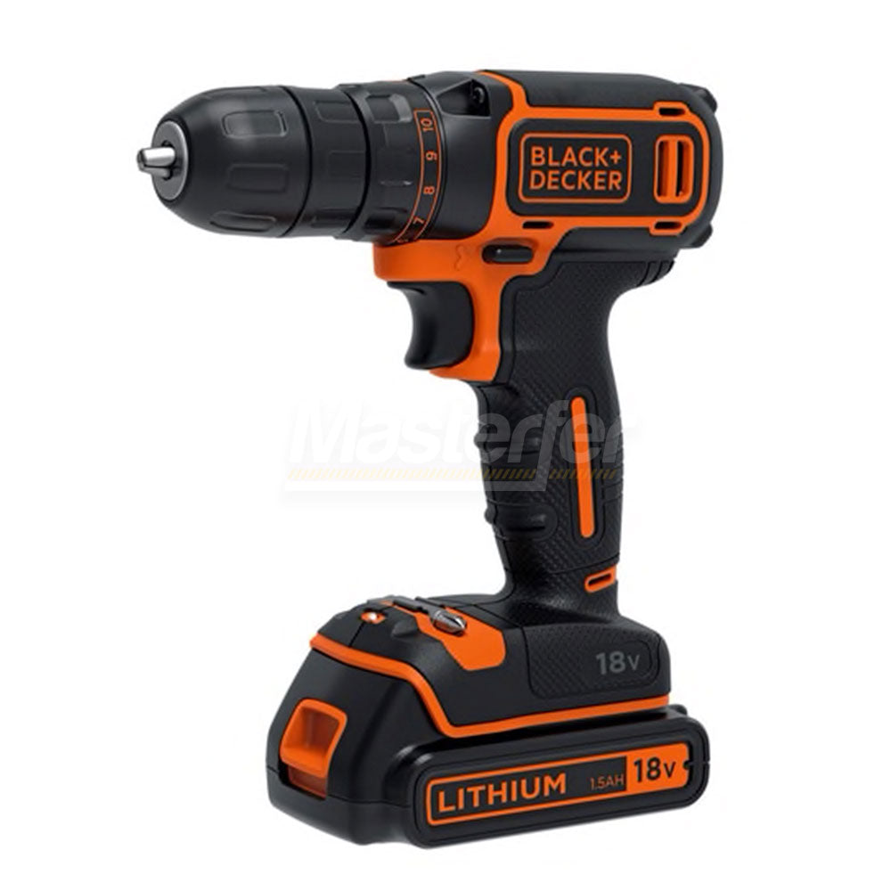 Black u0026 Decker BDCDC18K - Trapano Avvitatore a batteria 18V 1,5 ah - Image 3