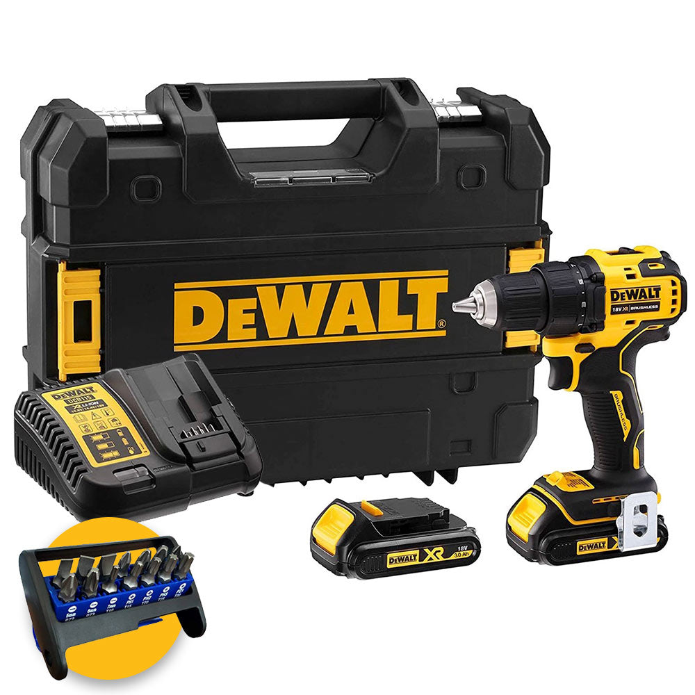 Dewalt DCD708L2T - Trapano avvitatore 18V, 2 x 3Ah in valigetta