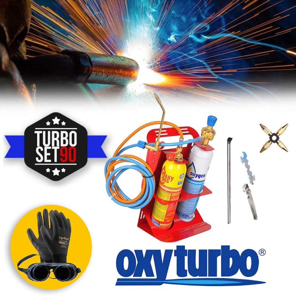 Oxyturbo Turbo Set 90 - Kit per saldatura fino a 3000??C - Stazione saldatura autogena